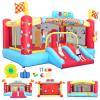 AKEYDIY Inflatable Bounce House for Big Kids 8-12 & Kids 3-6, Sports Park Bouncy Castle with Dual Slides, Obstacle,Tunnel,Volleyball Net, 157.5x133.9x90.5inch Bounce House with Blower Indoor Outdoor view 1
