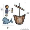 Story Time Felts Jonah & The Whale Felt Figures for Bible Flannel Felt Board Stories PRECUT view 3