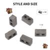 KVSERT 60 Packs Cinder Blocks 1/12 Scale Mini Bricks Concrete Miniature Bricks Landscaping Accessories view 4