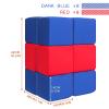 UHAPPYEE Toddler Foam Blocks, 16 PCS 5.5 inch Colourful Foam Soft Cubes for Kids, Stacking Block Sets Building Blocks Throwing ToysBlue and Red view 2