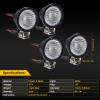 INJORA RC Crawler Lights LED Headlight for Axial TRX-4 TRX6 SCX10 90046 Wraith Redcat Gen8 1/10 RC Crawler Car,4PCS view 3