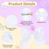 20Pcs 4" Hair Bows,Grosgrain Ribbon Solid Color Hair Bow with Alligator Clips,Hand-made Toddler White Bows Hair Accessories for Girls Kids Children Little Teen (White) view 3