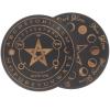 Zerodeko 2pcs Wooden Divination Plate for Home Decor Carved Pendulum Board for Meditation and Rituals Mystical Altar Accessory Elegant Patterns and Smooth Finish view 1