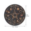 Zerodeko 2pcs Wooden Divination Plate for Home Decor Carved Pendulum Board for Meditation and Rituals Mystical Altar Accessory Elegant Patterns and Smooth Finish view 3