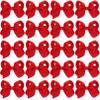 20Pcs 4" Hair Bows,Grosgrain Ribbon Solid Color Hair Bow with Alligator Clips,Hand-made Toddler Red Bows Hair Accessories for Girls Kids Children Little Teen (Red) view 1