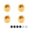 RCAWD for FMS FCX24 1/24 Upgrades, Thickened Brass Wheel Hex Hub Adaptors H7*6.2mm Parts Crawlers view 1