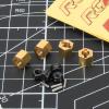 RCAWD for FMS FCX24 1/24 Upgrades, Thickened Brass Wheel Hex Hub Adaptors H7*6.2mm Parts Crawlers view 3