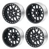 RCLIONS 4PCS Aluminum 2.6inch Beadlock Wheels Rims Upgrades for Black Mamba 1/10th Monster Truck Accessories Parts (Black) view 3