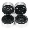 RCLIONS 4PCS Aluminum 2.6inch Beadlock Wheels Rims Upgrades for Black Mamba 1/10th Monster Truck Accessories Parts (Black) view 4