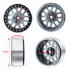 RCLIONS 4PCS Aluminum 2.6inch Beadlock Wheels Rims Upgrades for Black Mamba 1/10th Monster Truck Accessories Parts (Titanium Color) view 2