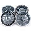 RCLIONS 4PCS Aluminum 2.6inch Beadlock Wheels Rims Upgrades for Black Mamba 1/10th Monster Truck Accessories Parts (Titanium Color) view 4