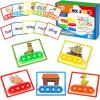 Aizweb CVCC & CCVC Word Game,Phonics Games Flash Cards for Preschool Kindergarten Classroom Supplies,Special Education Reading Manipulative Montessori Spelling Toy for Learning Activity Teacher School view 1