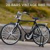 VALINK DIY Bicycled Model kit, Bike Model DIY, Mini Retro Style, Retro Classic Metal Art Bike Model Black view 4