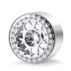 RCLIONS 2.2" Beadlock Wheels 35mm RC Car Aluminum Rims for AXIAL Wraith RR10 TRX4 1/10th RC Crawler Truck Car (Silver) view 4
