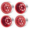 RCLIONS 2.2" Beadlock Wheels 35mm RC Car Aluminum Rims for AXIAL Wraith RR10 TRX4 1/10th RC Crawler Truck Car (Red) view 1