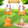 Aoriher 24 Pcs Mini Cow Plush Toys 3.15 Inch Operation Christmas Stuffed Animal Bulk for Kids Kawaii Farm Cow with Detachable Chain for Keychain Backpack Birthday Fillers School Prizes Reward view 3