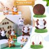 Aoriher 24 Pcs Mini Cow Plush Toys 3.15 Inch Operation Christmas Stuffed Animal Bulk for Kids Kawaii Farm Cow with Detachable Chain for Keychain Backpack Birthday Fillers School Prizes Reward view 4
