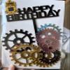 Robot theme Cake Topper, machine gears Cake Topper Party The guitar fo Kids Party Birthday Cake Decoration Supplies view 1