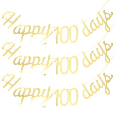 Beavorty 3pcs Happy Days Shower Banner Bunting Hanging Decor for Showers Birthdays and Celebrations for Use
