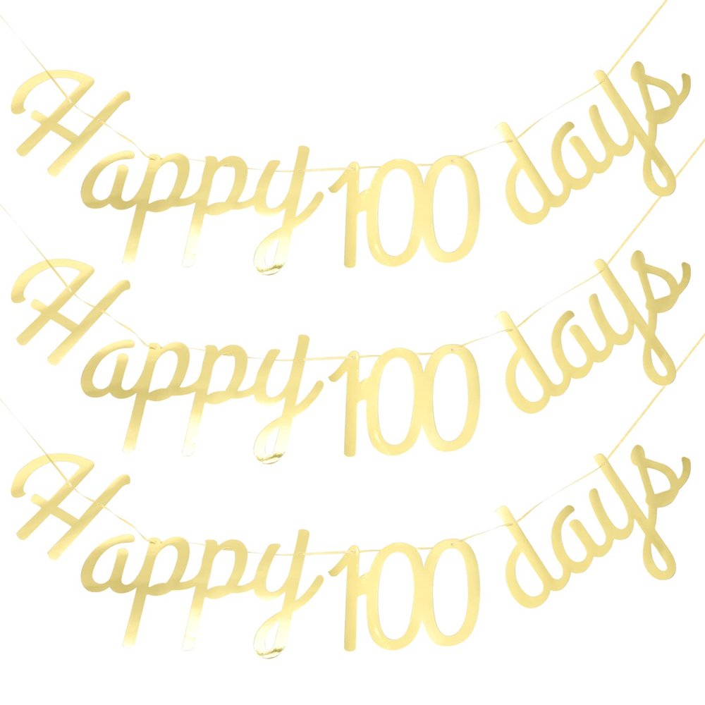 Beavorty 3pcs Happy Days Shower Banner Bunting Hanging Decor for Showers Birthdays and Celebrations for Use