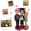 Mydedor Custom Bobble-Heads Figurine Customized Doll Birthday Gifts for Family, Bobble Head Figures Handmade Personalized Gift for Bestfriend Wedding Anniversary view 3
