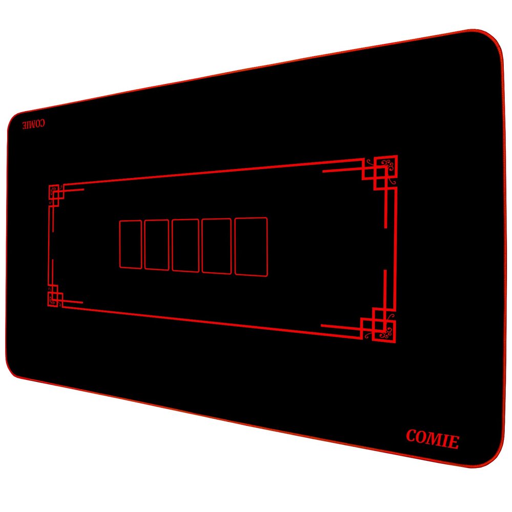 Comie 47 x 23 Inch Texas Hold'em Mat, 4MM Thick Portable Table Top With Hemmed Edges, Water Repellent, Professional Casino Grade for Theme Party, Poker Night, Holiday Gatherings