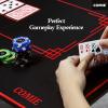 Comie 47 x 23 Inch Texas Hold'em Mat, 4MM Thick Portable Table Top With Hemmed Edges, Water Repellent, Professional Casino Grade for Theme Party, Poker Night, Holiday Gatherings view 3