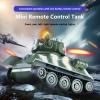 Ouhgnoh Mini WWII Gray German Tiger RC Tank Toy 1/72 Scale Model Electronic Radio Remote Control Vehicle Tank view 2