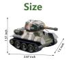 Ouhgnoh Mini WWII Gray German Tiger RC Tank Toy 1/72 Scale Model Electronic Radio Remote Control Vehicle Tank view 3