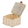 Melody Jane Dolls Houses Dollhouse Pioneer Straw Woven Basket Square Storage Box Bedroom Accessory view 2