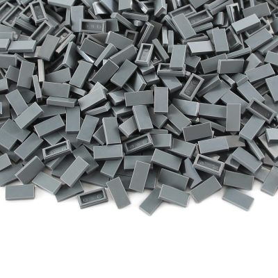 Dark Bluish Gray 12 Tile 700 Parts and Pieces Flat MOC Bricks, Bulk Building Blocks for Smooth Surface Wall Floor, Toy Accessories Compatible with Major Brands