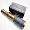 6" Brass Telescope Pirate Spyglass Collapsible Hand Telescope with Lather Box Navigation Gift view 2
