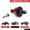RCAWD Front Rear Diff Combo Set w 40CrMo Main Diff Gear 43T Main Input Gear, 10T Spiral Cut Upgrades for ARRMA 6S 1/7 Fireteam Mojave 6S, 1/8 Kraton Notorious Outcast Talion 6S Part #ARA310957 Red view 2