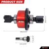 RCAWD Front Rear Diff Combo Set w 40CrMo Main Diff Gear 43T Main Input Gear, 10T Spiral Cut Upgrades for ARRMA 6S 1/7 Fireteam Mojave 6S, 1/8 Kraton Notorious Outcast Talion 6S Part #ARA310957 Red view 3