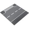 Feleph Classic Road T-Junction Base Plates, City Street Building Kit, 25 x 25 cm Town Baseplate for Building Bricks Compatible with All Major Brands (T-Junction 2) Pieces view 4