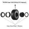 INJORA 1.0 Brass Beadlock Tires Set 4PCS Tires for 1/18 TRX4M 1/24 RC Crawler Car Axial SCX24 FMS FCX24 Gladiator Bronco C10 JLU Deadbolt B17 Upgrade (W1005-T1011) view 3