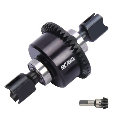 RCAWD Upgrades for ARRMA 6S 1/7 Fireteam Mojave 6S, 1/8 Kraton Notorious Outcast Talion 6S,Front Rear Diff Combo Set w 40CrMo Main Diff Gear 43T Main Input Gear, 10T Spiral Cut Part #ARA310957 Black