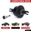 RCAWD Upgrades for ARRMA 6S 1/7 Fireteam Mojave 6S, 1/8 Kraton Notorious Outcast Talion 6S,Front Rear Diff Combo Set w 40CrMo Main Diff Gear 43T Main Input Gear, 10T Spiral Cut Part #ARA310957 Black view 2