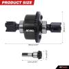 RCAWD Upgrades for ARRMA 6S 1/7 Fireteam Mojave 6S, 1/8 Kraton Notorious Outcast Talion 6S,Front Rear Diff Combo Set w 40CrMo Main Diff Gear 43T Main Input Gear, 10T Spiral Cut Part #ARA310957 Black view 3