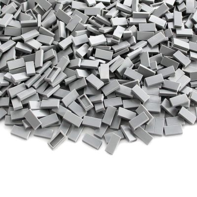 Light Bluish Gray 12 Tile 700 Parts and Pieces Flat MOC Bricks, Bulk Building Blocks for Smooth Surface Wall Floor, Toy Accessories Compatible with Major Brands