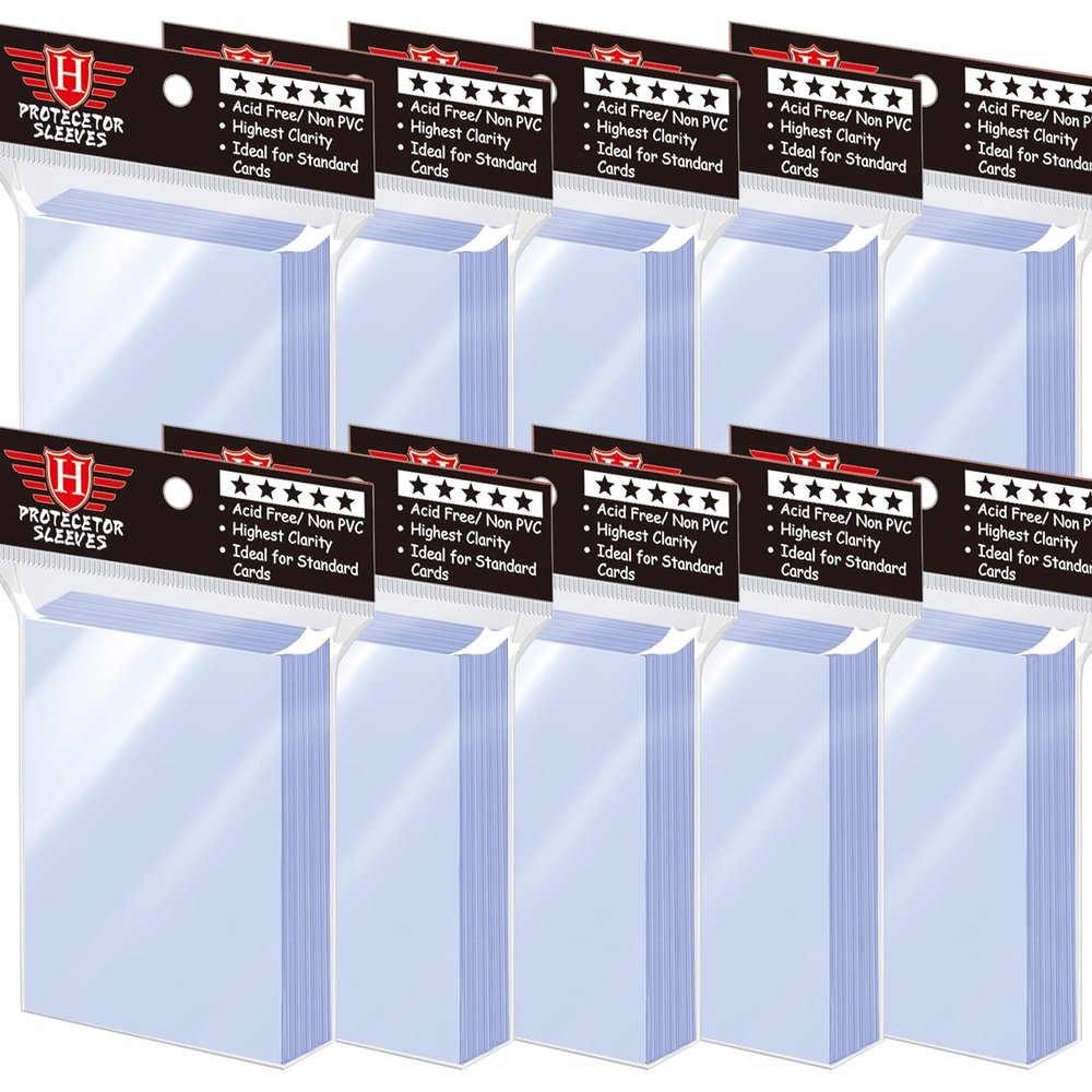1000 Pcs Toploaders for Trading Cards, Soft Penny Sleeves Protectors Plastic Holders Fit for MTG, Baseball, Sports, Game Standard Cards