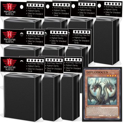 1000 Pcs Black Card Sleeves Toploaders for Trading Cards, Soft Clear Card Protective Sleeves Deck Card Protectors Fit for Baseball Cards, Sports Cards, MTG, Game Card Standard Cards