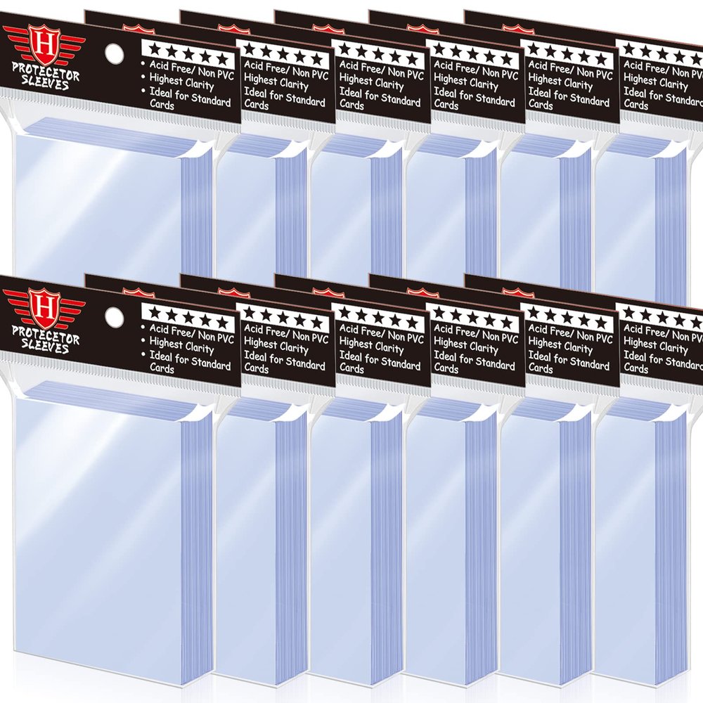 1200 Count Clear Penny Card Sleeves for Trading Cards, Plastic Soft Card Sleeves Card Protectors Fit for MTG Baseball Card, Sports Cards, Game Card Standard Cards