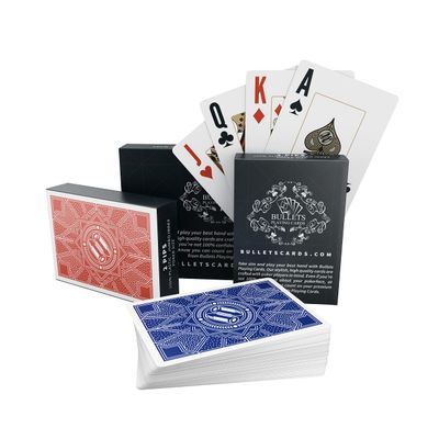 Bullets Playing Cards | Waterproof Plastic Playing Cards 2 Decks Poker Size with Jumbo Index, Smooth Front & Easy-Grip Back Ideal for Texas Holdem, Casino & Camping Paulie Design
