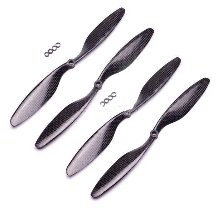 APEFIT Drone Accessories 1/2 /4 Pair/Lot 1045 1045R 10X4.5 Real Carbon Fiber Propeller Prop CW/CCW for F450 S500 S550 RC Multi-Copter Quad Replaceable (Color : 4pair)