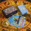 Jayiaine Tarot Cards Deck, with Guidebook Divination Discoloration Water Proof Cards, Fortune Telling Game Set for Family Reunion Beginners Expert Readers for Christmas Birthday, Blue view 4