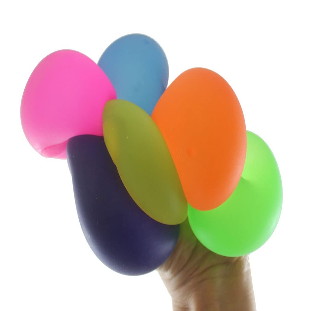 Set of 6 Smaller 1.5" Sugar Balls - Syrup Molasses Thick Glue/Gel Stretch Ball - Ultra Squishy and Moldable Slow Rise Relaxing Sensory Fidget Stress Toy