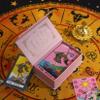 Jayiaine Tarot Cards Deck, with Guidebook Divination Discoloration Water Proof Cards, Fortune Telling Game Set for Family Reunion Beginners Expert Readers for Christmas Birthday, Pink2 view 4