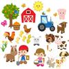 Story Time Felts 37 Piece Farm Animals Felt Figures for Flannel Board Set Small (Mini Farm) view 1