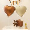 10pc Cream White Heart Balloons - 18 Inch Sand White Heart Shapes for Baby Showers, Weddings, Valentine's Day Decorations view 2
